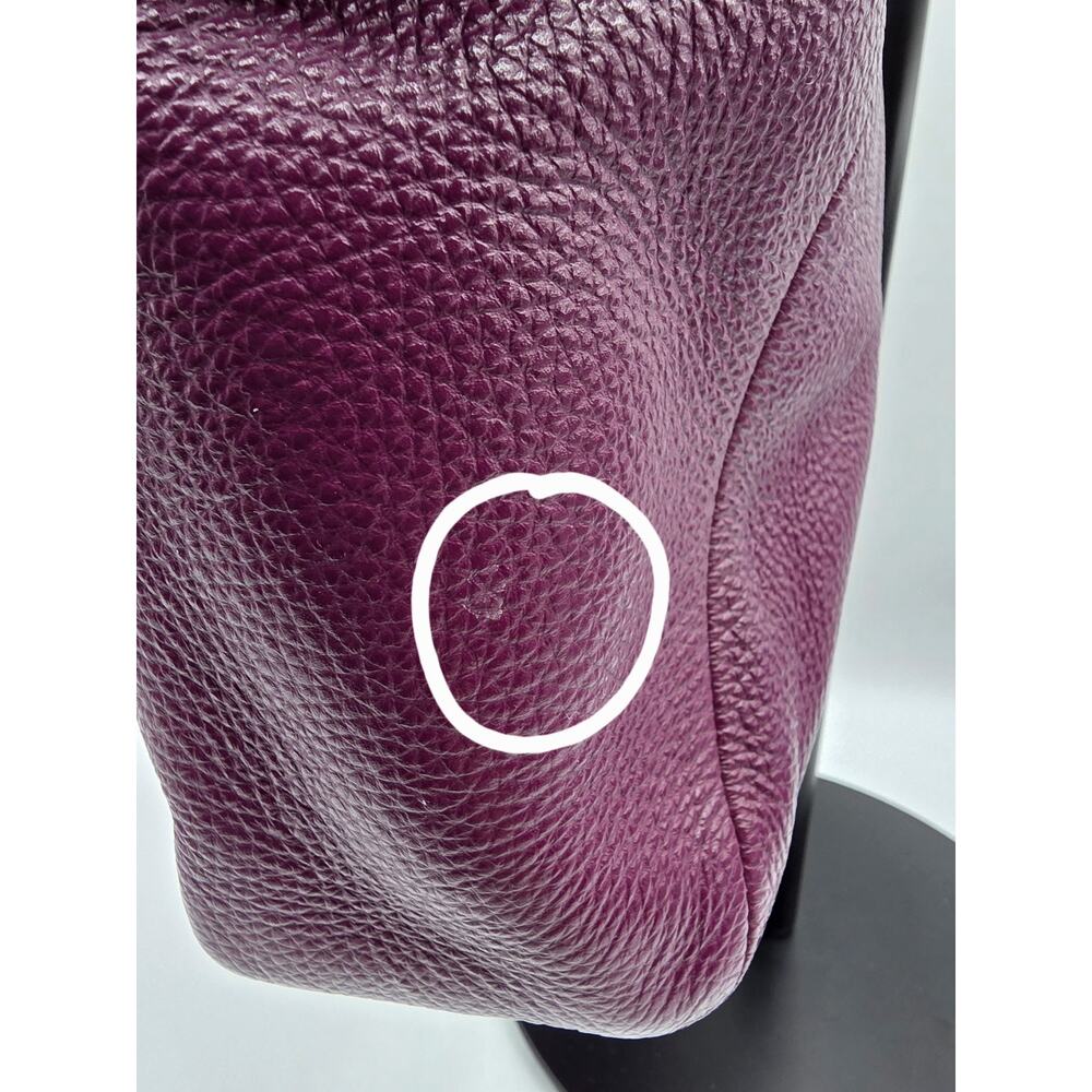 Coach Small Kelsey Pebbled Leather Satchel Bag β Deep Plum β Gold Hardware - Picture 16 of 16